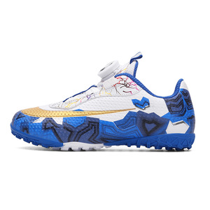 Chaussures de football pour enfants, garçons, filles, jeunes, crampons TF pour terrain synthétique, boucle rotative, maille respirante, semelle intermédiaire en caoutchouc, chaussures de football toutes saisons - Product Image 5