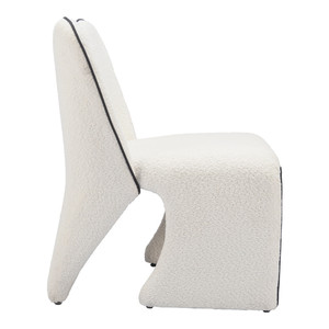 HMS 29 avorio finto Shearling e imbottito sedia laterale reclinabile Design moderno per l'home Office o soggiorno per alberghi - Product Image 1