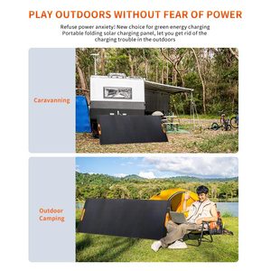 400W <b>Foldable</b> <b>Solar</b> All Black Mono Cell 36V 23% Efficiency Waterproof Lamination Outdoor Camping Emergency - Product Image 4