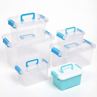 Boîtes de rangement en plastique transparent empilables pour la maison, le garage et le bureau