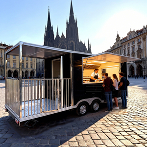 Chariot de nourriture mobile commercial, <span class=keywords><strong>remorque</strong></span> à hamburgers, <span class=keywords><strong>remorque</strong></span> à kebab, tricycle à poulet frit, camion de nourriture à <span class=keywords><strong>moto</strong></span> avec cuisine complète - Product Image 3