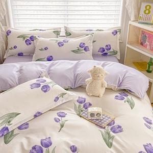 Juego de Ropa de Cama al por Mayor, 100% Poliéster, 4 Piezas: 1 Funda de Edredón, 1 Sábana y 2 Fundas de Almohada, con Cierre - Product Image 1