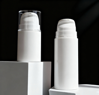 Bouteilles à pompe en plastique PP PE 50ml 80ml 110ml personnalisées bouteille sans air pour soins de la peau cosmétique bouteille de crème de lotion sous vide blanche