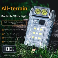 Linterna de Llavero COB OEM con Clip Magnético, Recargable por USB C, Rotación de 360°, LED Rojo SOS, Portátil, para Camping, Trabajo, con Logotipo Personalizado