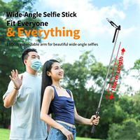 Trépied R16 4-en-1 de 1,7 m avec stabilisation d'image 3 axes, lumière intégrée, perche à selfie extensible pour téléphone portable et support de prise de vue panoramique