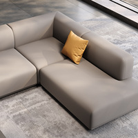 Ensemble de canapés de bureau modernes, minimalistes, écologiques et durables, en cuir PU, convertible, en forme de L, modulaire, sectionnel, 3 places, réception de PDG