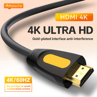 Câble HDMI 4K, câble HDMI 2.0 haute vitesse, câble HDMI 18 Gbps UHD, connecteur plaqué or, TV, moniteur, projecteur, OEM