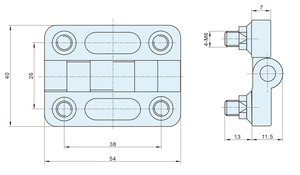 恒盛CL209锌合金180度旋转工业可调锌合金橱柜铰链 - Product Image 6