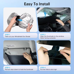 Pare-soleil pliable résistant aux UV pour pare-brise avant de voiture, protection solaire pour BMW X1 F48 2016-2022 - Product Image 6