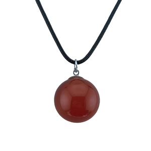 Collana con ciondolo in cristallo con sfera Vintage con corda in pelle Chakra Charm Crystal Anniversary Gift for Friends and Lovers - Product Image 2