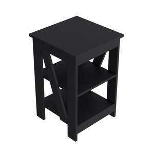 Rossville DB <b>Side</b> Table <b>for</b> <b>Living</b> <b>Room</b> Black Nightstand - Product Image 2