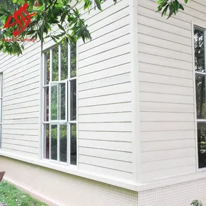 비 석면 방수 우드 그레인 치장 용 벽토 섬유 시멘트 사이딩 클래딩 보드 외부 집 사이딩