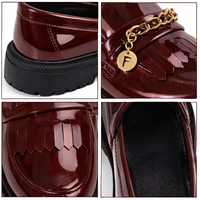 Mocassins en cuir PU pour le printemps et l'automne, chaussures décontractées avec pompons, chaussures de loisirs noires pour enfants