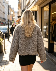 Abrigo <span class=keywords><strong>de</strong></span> Piel Sintética <span class=keywords><strong>de</strong></span> Visón <span class=keywords><strong>de</strong></span> Lujo para Mujer, Chaqueta Cálida <span class=keywords><strong>de</strong></span> Invierno con Estampado a <span class=keywords><strong>Cuadros</strong></span> y Cuello Redondo, Prenda Exterior Elegante <span class=keywords><strong>de</strong></span> Talla Grande para Damas - Product Image 3