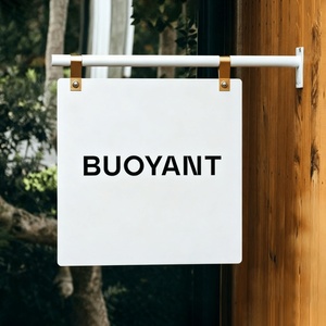 Original Factory Custom Hanging Square Business Sign Advertising Storefront Outdoor Wall <b>Mount</b> Metal Blade Sign <b>Board</b> - Product Image 6