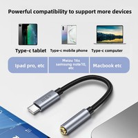 Jinghua alta calidad tipo C a 3,5mm Cable adaptador de Audio conector USB Puerto C para teléfonos Android con chaqueta de PVC