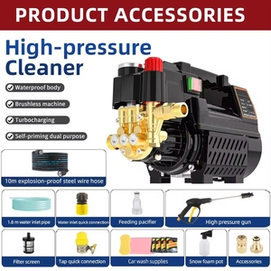 Limpiador de coche de alta presión de 4800W y 4800W, pistola pulverizadora para <span class=keywords><strong>lavadora</strong></span> de coche de 110V y 220V, bomba de pistola de agua inalámbrica automática, <span class=keywords><strong>lavadora</strong></span> - Product Image 4