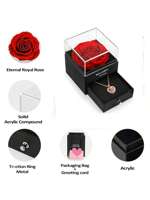 Roses artificielles, coffret cadeau pour collier femme, joli accessoire en forme de rose, idéal pour un coffret cadeau pratique pour collier femme