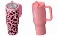 Mug isotherme Hong Ling Sleek 40oz en acier inoxydable – Compatible porte-gobelet de voiture et spécial rentrée scolaire