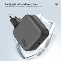 PD QC3.0 Chargeur Rapide 65W 100W 120W USB C Type 3/4 Port Adaptateur Mural OVP OTP Pliable GAN pour EU/UK Téléphone 100% Charge Rapide