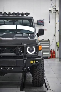 Kit carrosserie YICKU pour Toyota <span class=keywords><strong>Land</strong></span> <span class=keywords><strong>Cruiser</strong></span> <span class=keywords><strong>Série</strong></span> <span class=keywords><strong>7</strong></span>, kits de style de capot modifiés, lifting avant, matériau en fibre de carbone, couvre-capot Toyota LC 7s - Product Image 3