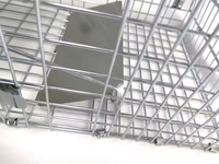 Piège à cage pliable en acier galvanisé, solide, écologique, à une porte, pour attraper chats, lapins, écureuils, lutte antiparasitaire extérieure