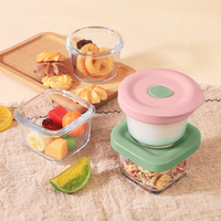 DAJI HYDRO Petit bol en verre portable Récipient à fruits étanche en gros pour les boîtes à lunch pour enfants Stockage des aliments pour bébés