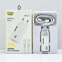 Cargador Rápido USB Tipo C de 120W con Enchufe EU/US, Adaptador de Pared GaN con Carga Rápida USB-C PD, Cargador de Viaje Tipo-C para Teléfono Móvil