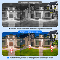 Cámara CCTV Solar Inalámbrica para Exteriores de 9MP y 3 Lentes, Cámara PTZ con IA, Seguimiento Humano, Visión Nocturna en Color, IP66, para Viviendas y Obras de Construcción