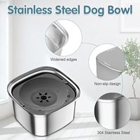 Gamelle d'eau pour chien en acier inoxydable – Anti-déversement, antidérapante, à boisson lente, grande capacité, distributeur de voyage pour véhicule