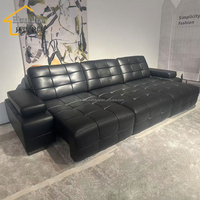 Ensemble de meubles de salon en tissu et cuir au design moderne et simple, canapé inclinable multifonctionnel électrique pour salon