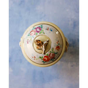 Azucarero de Porcelana y Vidrio con Rosas Pintadas a Mano, Estilo Francés de Lujo, Marca Daniele F., para Uso en Restaurantes - Product Image 2