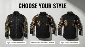 Camicia <span class=keywords><strong>da</strong></span> <span class=keywords><strong>Lavoro</strong></span> Ignifuga Resistente agli Strappi per Uomo, Manica Lunga, Personalizzabile, per Costruzioni e Lavori all'Aperto, Mimetica - Product Image 6