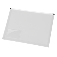 Sac de documents transparent sur mesure en matériau PP A4 0.35mm avec enveloppe de fichier à fermeture éclair en PVC dossier en plastique PP