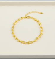 Bracelet tendance multifonctionnel en laiton plaqué or 24 carats, chaîne serpent haute sensibilité, cadeau créatif Z H