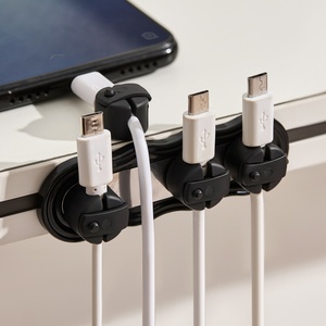 Creative Self Adhesive Cable Clip Desk Cord Organizer <b>Wire</b> Holder for Computer Phone Charger Cable Management No Drill - Product Image 6