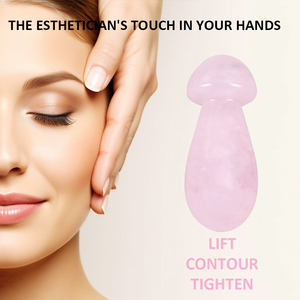 Sỉ Thạch Anh Hồng Nấm Massage Cơ Thể Mắt Mặt Dụng Cụ Pha Lê Tự Nhiên Jasper Đá Quý Làm Đẹp Guasha - Product Image 3