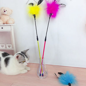 Teasing <span class=keywords><strong>Cat</strong></span> <span class=keywords><strong>Wand</strong></span> Langpol Truthahn feder Biss beständige Glocken feder Ersatz kopf Fairy <span class=keywords><strong>Wand</strong></span> Pet Interactive Movement <span class=keywords><strong>Toys</strong></span> - Product Image 3