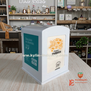 Dispensador de servilletas de plástico duradero de bajo coste, soporte <span class=keywords><strong>vertical</strong></span> para bar, café, China - Product Image 4