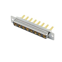 Connecteur d'alimentation D-SUB femelle 8W8 KinKuo, 8 broches de puissance, alliage de cuivre, plaqué or, nickel, PBT, SPCC, coque en nickel