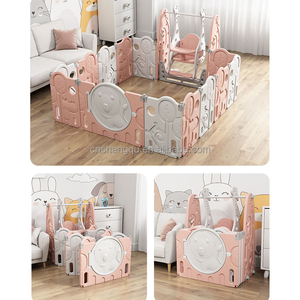 VSUCH Parc de jeu pour bébé en plastique, pliable, carré, portable, avec table de construction, taille personnalisée, pour usage domestique et clôturé - Product Image 4