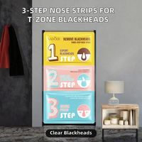 Stock abondant : Masque en feuille chimique à trois étapes pour le nettoyage et l'élimination des points noirs dans la zone T