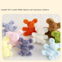 Kit de bricolage éducatif en chenille de 1 m de long pour ours en peluche et chiot, style dessin animé, forme libre pour jouets d'enfants (Décorations colorées)