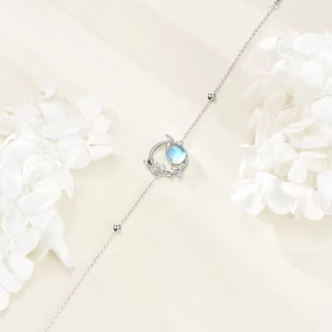 Bracelet ajustable en argent sterling 925 avec pierre de lune <span class=keywords><strong>halo</strong></span> pour femme, motif rayons de soleil, cadeau - Product Image 3