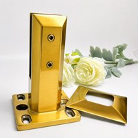 Cache-joint en acier inoxydable 304 pour rampe de verre extérieure moderne, avec trou ovale, pour fixation de garde-corps d'escalier en verre