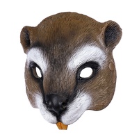 Masque d'Halloween, accessoires de décoration pour fête de Pâques et carnaval, demi-masque en mousse PU, animal mignon, écureuil