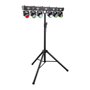 Éclairage de scène : Mini projecteur mobile à six têtes pour piste de danse, lumière de scène portable, combinaison de ombres dynamiques, faisceau DMX512 RGBW - Product Image 2