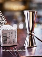 Jigger doseur à cocktail YUKIWA en bambou importé de Chine avec tasse graduée pour la mesure du vin