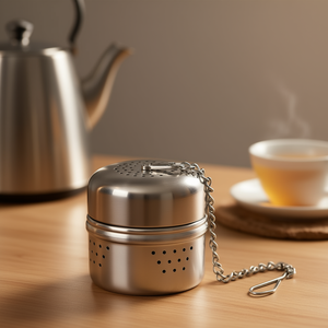 <b>Tea</b> <b>Infuser</b> Stainless Steel With Chain And Lid For Loose Leaf <b>Tea</b> - Product Image 3