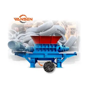 double shaft motorcycle wheels tires truck tyre recycling shredder machine